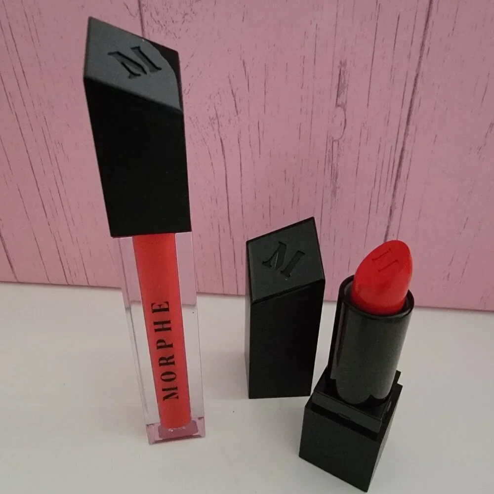 Morphe Creme Lipstick and Lip Gloss Duo Hotshot Red 👄